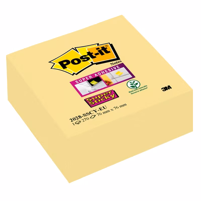 Immagine di Post-it 3M 2028-sscy super sticky 76x76 giallo