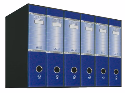 Immagine di Raccoglitore ELICA U-BOX dorso cm 8 commerciale colore blu