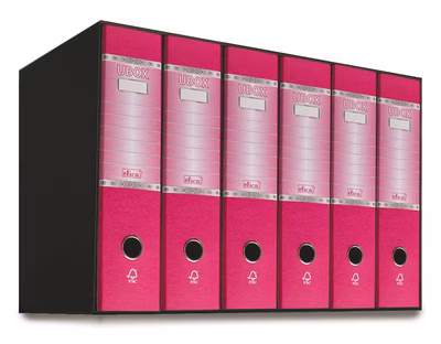Immagine di Raccoglitore ELICA U-BOX dorso cm 8 commerciale colore fucsia