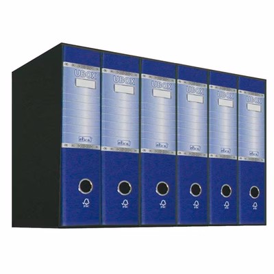 Immagine di Raccoglitore ELICA U-BOX dorso cm 8 protocollo colore blu