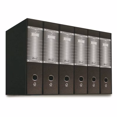 Immagine di Raccoglitore ELICA U-BOX dorso cm 8 protocollo colore nero