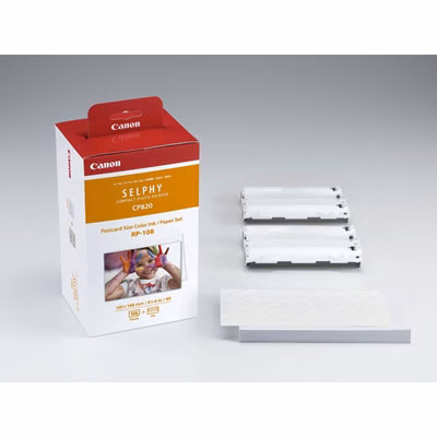 Immagine di Inkjet CANON RP-108 8568B001 col + carta 54 copie