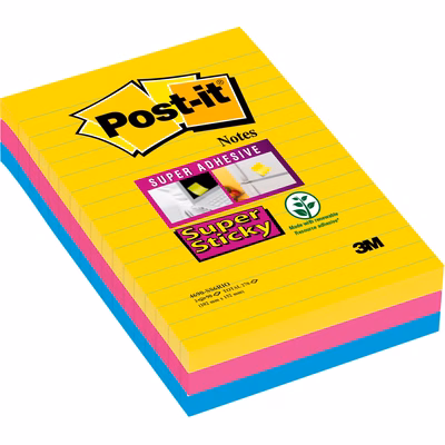 Immagine di Post-it 3M 4690 super sticky 90 ff 101x152 rio