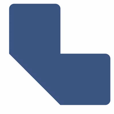 Immagine di Segnaletica di sicurezza orizzontale ad "L" colore blu