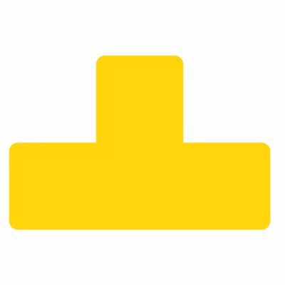 Immagine di Segnaletica di sicurezza orizzontale ad "T" colore giallo