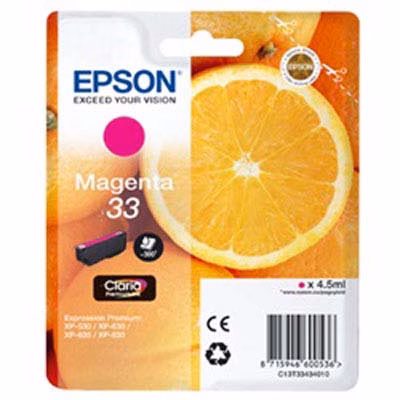 Immagine di Inkjet EPSON C13T33434012 magenta 4,5 ml