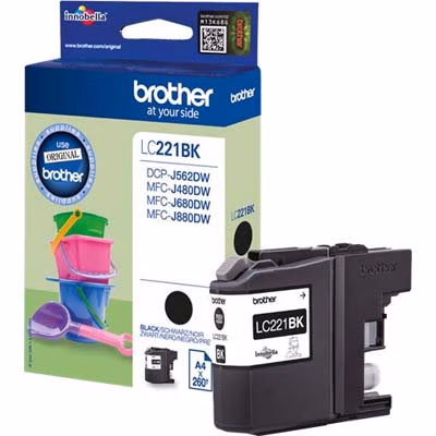 Immagine di Inkjet BROTHER LC-221BK nero 260 copie