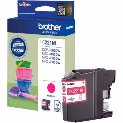 Immagine di Inkjet BROTHER LC-221M magenta 260 copie