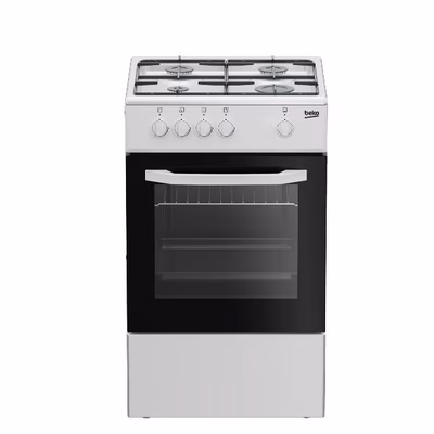 Immagine di Cucina con forno a gas e piano elettrico 55 litri Bianco BEKO CSG42001FW 9152121017