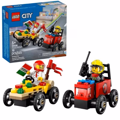 Immagine di Costruzioni LEGO PACK VEICOLI DA CORSA: PIZZAIOLO CONTRO POMPIERE 60458