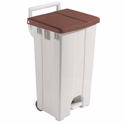 Immagine di Contenitore raccolta differenziata DERBY 90 litri coperchio marrone