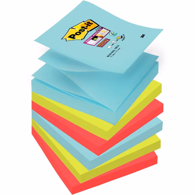 Immagine di Post-it 3M z-notes super sticky 654 76x76 ass.