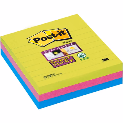 Immagine di Post-it 3M 675 super sticky xl miami 70 ff 101x101