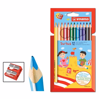 Immagine di Pastelli STABILO TRIO MAXI 12 colori assortiti