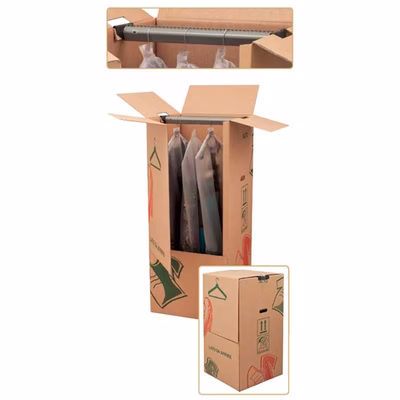 Immagine di Kit scatole appendiabiti con aste cm 50x50x120