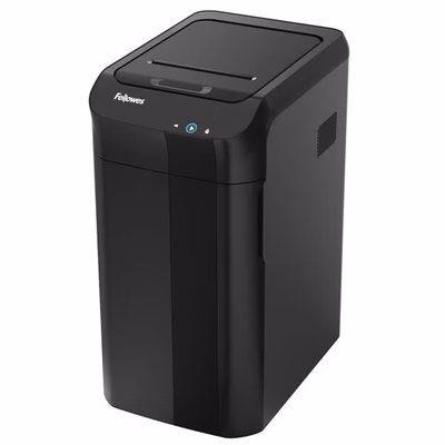 Immagine di Distruggidocumenti a frammenti FELLOWES AUTOMAX 350C livello sicurezza P-4 colore nero