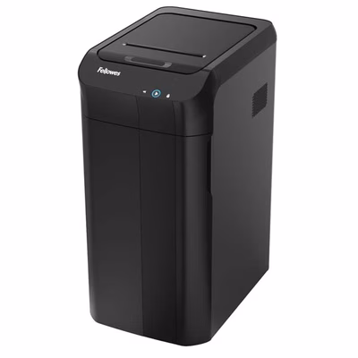 Immagine di Distruggidocumenti a frammenti FELLOWES AUTOMAX 550C livello sicurezza P-4 colore nero