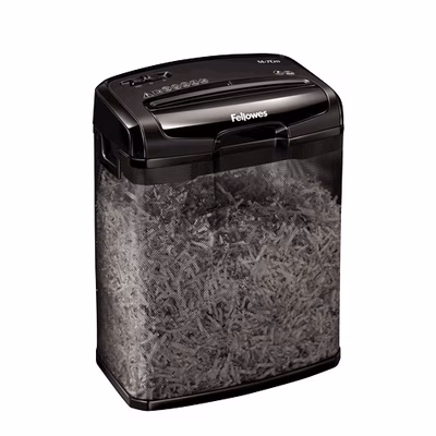 Immagine di Distruggidocumenti a frammenti FELLOWES POWERSHRED M-7CM livello sicurezza P-3 colore nero/grigio