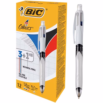 Immagine di Penna multifunzione a sfera a scatto BIC 4 COLOURS HB punta media mm 1
