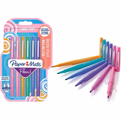 Immagine di Pennarello PAPERMATE FLAIR CANDY POP punta fine 6 colori assortiti