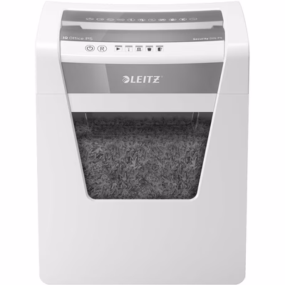 Immagine di Distruggidocumenti a frammenti LEITZ IQ OFFICE P5 livello sicurezza P-5 colore bianco