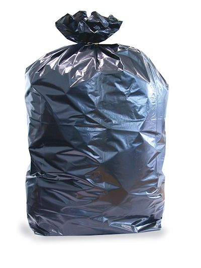 Immagine di Sacchetto rifiuti cm 90x120 150 litri 80 µ colore nero - kg 20