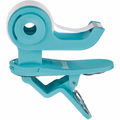 Immagine di Dispenser da tavolo 3M Scotch® Clip & Twist verde acqua + 1 ricarica