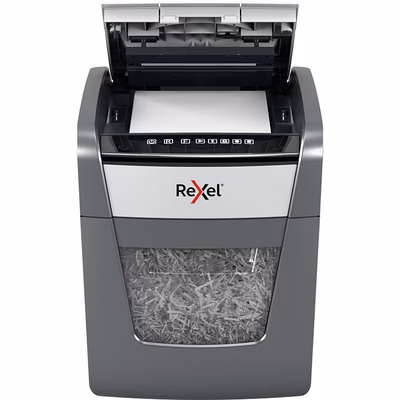 Immagine di Distruggidocumenti a frammenti REXEL AutoFeed+ 50X livello sicurezza P-4 colore nero