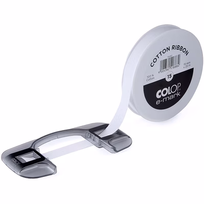 Immagine di Nastro cotone bianco mm 15x25 m e-mark COLOP