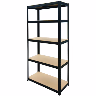 Immagine di Scaffale KIT 5 piani BRIXO H.180 BLACK 150