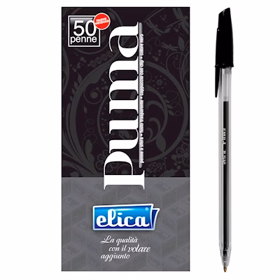 Immagine di Penna a sfera colore nero ELICA PUMA punta media mm 1