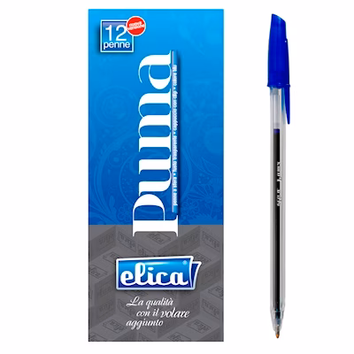 Immagine di Penna a sfera colore blu ELICA PUMA punta media mm 1