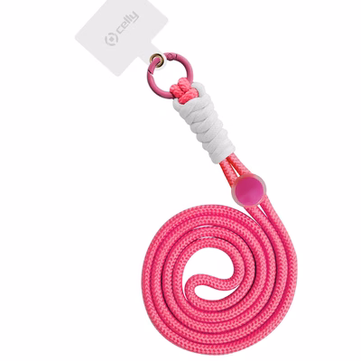 Immagine di Cover plastica Rosa CELLY LACETNYL - Smartphone Neck Chain SUMMER LACETNYLPKF