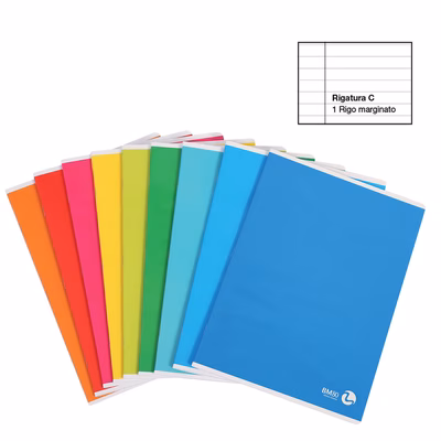 Immagine di Quaderno BM MAXI COLOR BASIC righe 4°-5° elementare con margine