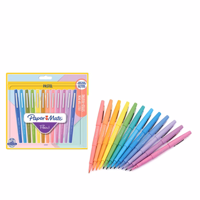 Immagine di Pennarello PAPERMATE FLAIR PASTEL punta fine 12 colori assortiti
