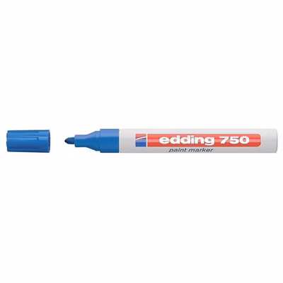Immagine di Pennarello a vernice colore blu EDDING PAINT MARKER 750 punta conica