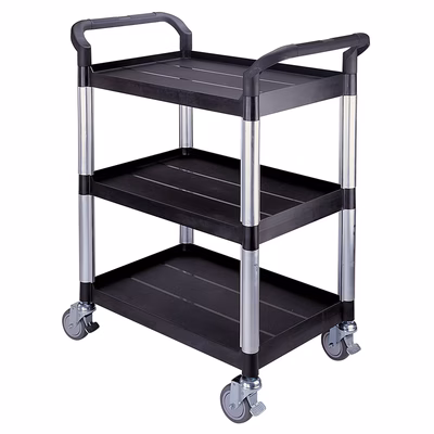 Immagine di Carrello MATADOR a 3 ripiani multifunzionale colore nero e grigio dimensione 85X48X100 cm