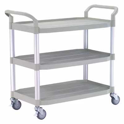 Immagine di Carrello MATADOR a 3 ripiani multifunzionale colore bianco e grigio dimensione 110X52X103 cm