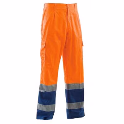 Immagine di Pantalone estivo alta visibilità P&P LOYAL colore arancio/blu taglia XXL