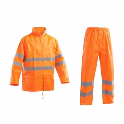 Immagine di Completo antipioggia alta visibilità arancio taglia XL
