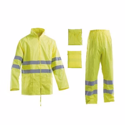 Immagine di Completo antipioggia alta visibilità giallo taglia S