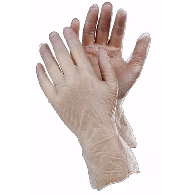 Immagine di Guanti monouso in vinile senza polvere TEGERA 825A colore trasparente taglia 10