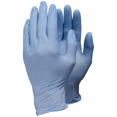 Immagine di Guanti monouso in nitrile senza polvere TEGERA 84301 colore blu taglia 9