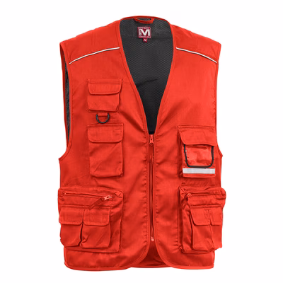 Immagine di Gilet multitasche SOTTOZERO POWER colore rosso taglia S