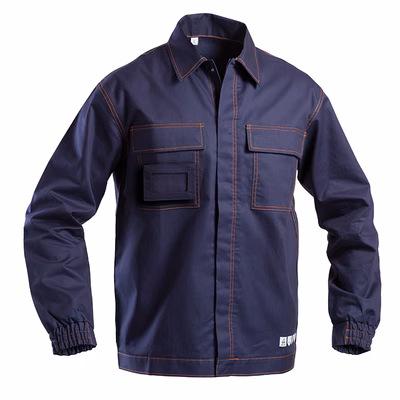 Immagine di Giubbino ignifugo per saldatori blu/aranc. taglia L