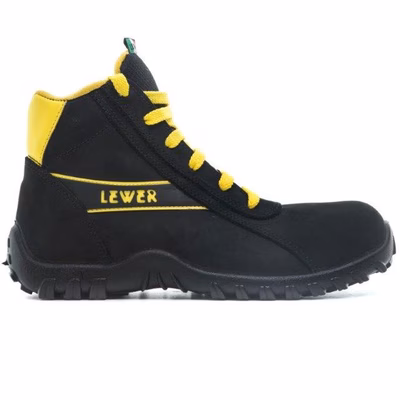 Immagine di Calzatura alta TIGER S3 pelle fiore nabuck nero/giallo taglia 43
