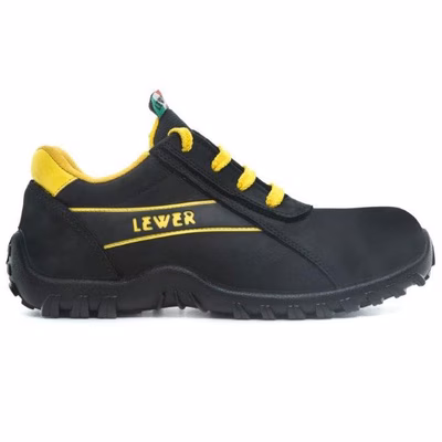 Immagine di Calzatura bassa JAGUAR S3 pelle fiore nabuck nero/giallo taglia 40
