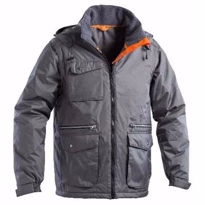 Immagine di Parka P&P LOYAL STONE triplo uso imbottito con maniche staccabili colore grigio taglia XL