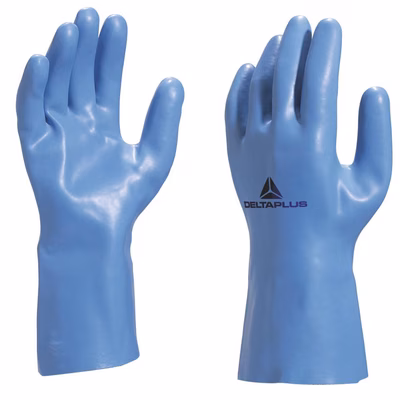 Immagine di Guanti in lattice DELTA PLUS con supporto in cotone interlock lunghezza 30 cm taglia 6 - paio