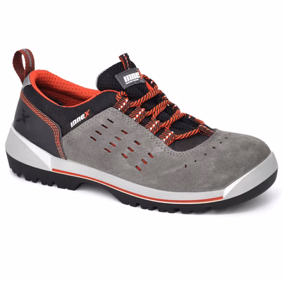Immagine di Calzatura bassa INNEX FUERTE S1P in pelle crosta scamosciata forata grigio taglia 46